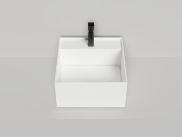 Раковина накладная ARMONIA SQUARE TOP 02 без отверстия под смеситель 450х450х250 S-Stone Матовое
