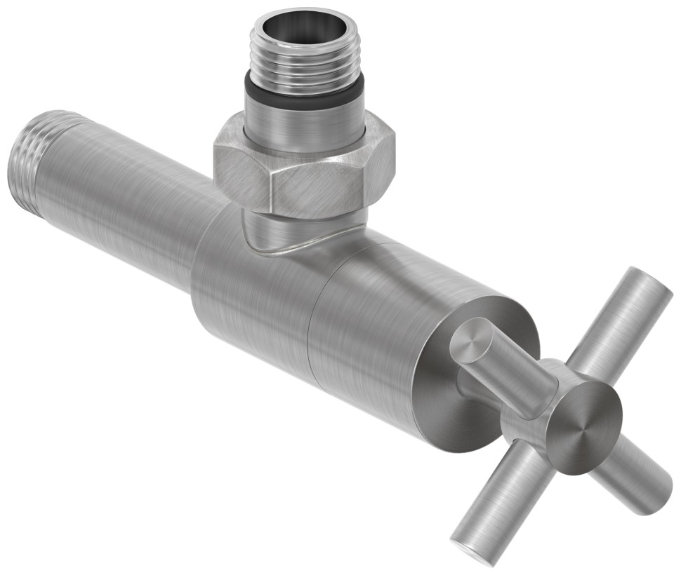 Вентиль угловой крест (G 1/2" НР х G 1/2" НР)