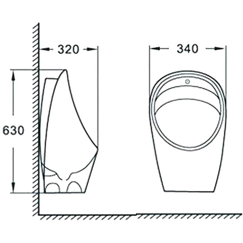 Писсуар подвесной CeramaLux X560S