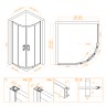 Душевой уголок RGW CL-54B (Прозрачное, 1000x1000)