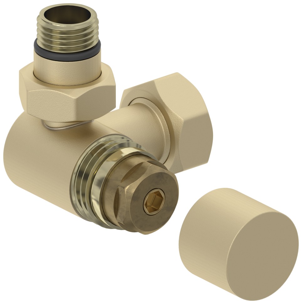 Вентиль 3D левый под шестигранник (G 1/2" НР х G 3/4" НГ)