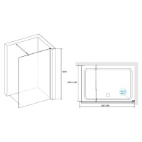 Душевая перегородка RGW WA-02-1 (Cora, 700)