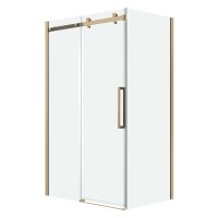 Душевое ограждение Grossman Classic 100.K33.04.110.32.00-200.K33.04.80.32.00 (110х80х195) раздвижная,золото сатин,стекло прозрачное,2 места