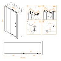 Душевая дверь RGW CL-14 (Прозрачное, 1500)
