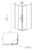 Душевое ограждение Grossman Galaxy 1/2.K33.01.80.21.02-1/2.K33.01.11L.21.02 (80х110х195) раздвижная,черный матовый,стекло шиншилла,2 места