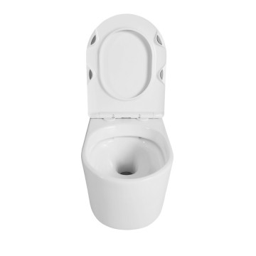 Унитаз подвесной Grossman Thin Rim GR-5602S (520х365х345) тонкий ободок,белый с тонкой крышкой,микролифт,1 место