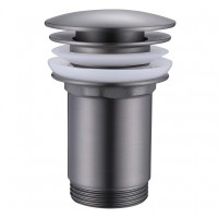 Донный клапан ABBER AF0010NG с переливом, клик-клак, никель