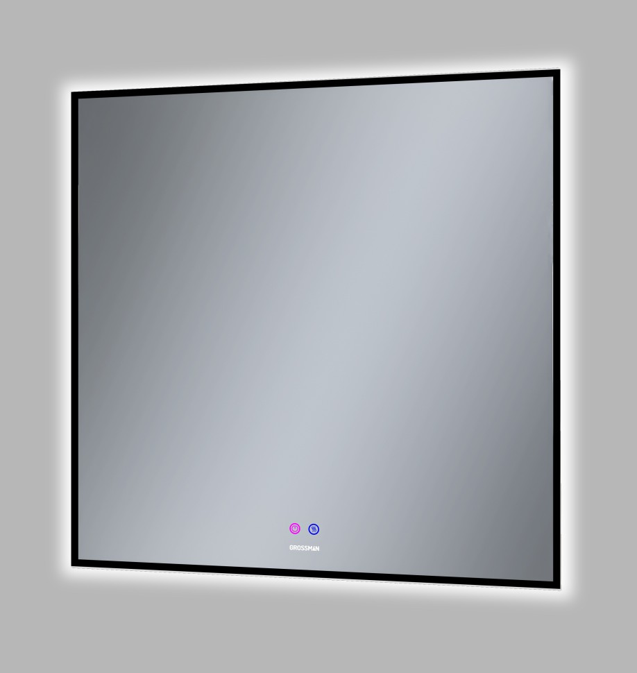 Зеркало PRAGMA-норма BLACK (800*800*45) LED с сенсорным выключателем и подогревом