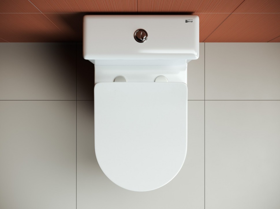 Бачок для унитаза HIGHLIGHT Rimless, двойной смыв 3/6 арматура Ceramicanova