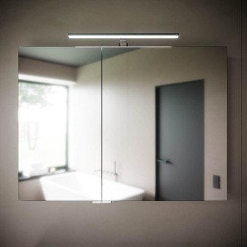 Зеркальный шкаф для ванной комнаты SANCOS Hilton 1000x148х740 мм, с LED подсветкой, арт.Z1000