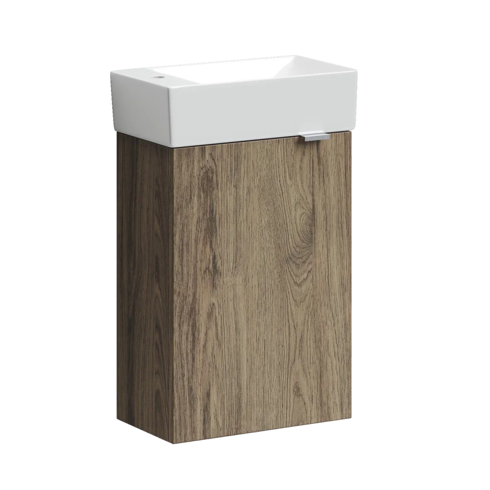 Тумба подвесная SANCOS Mini 355х205х500, с распашной дверцей, внутри 1 полка, дуб чарльстон , арт.MN35ECHL