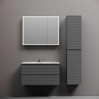 Тумба подвесная SANCOS Folk 890х445х500, c двумя ящиками оснащенными доводчиками, Grey soft, арт.FL90GS