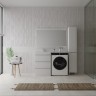 Тумба напольная STYLELINE "Даллас 120" (3 ящ.) Люкс белая, PLUS с раковиной ESTETUS Даллас 1200*480 левый