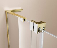 Душевая дверь Волк-Ин (Walk-In) VDS-4WSL120CLG-L, 1200, брашированное золото, стекло прозрачное, левая