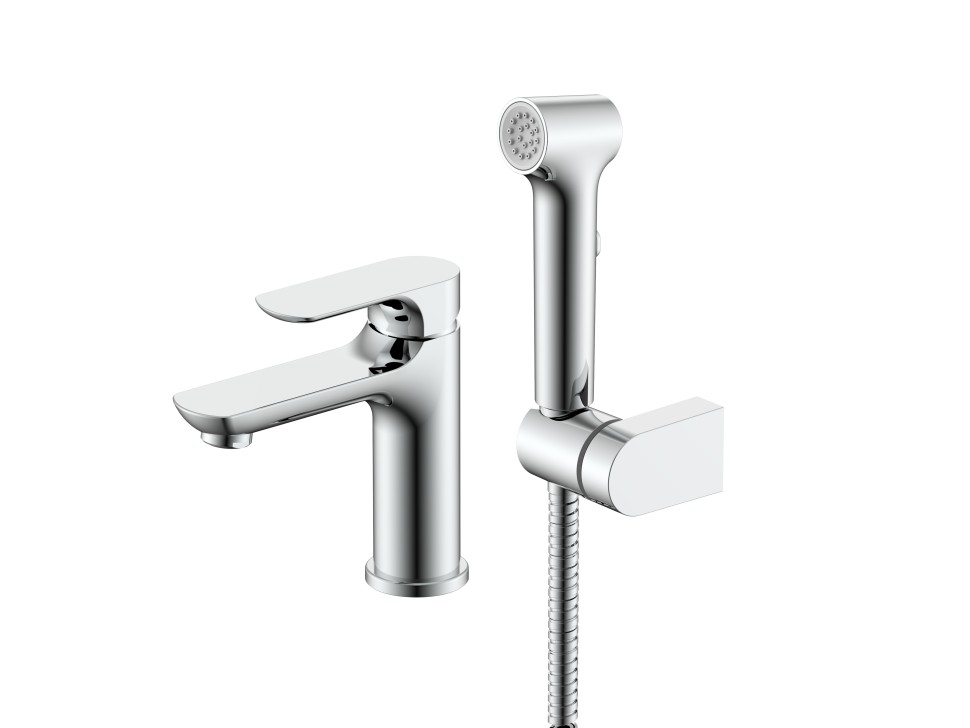 Смеситель Raglo с гигиеническим душем для умывальника R03.12