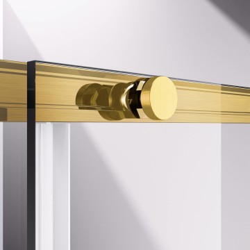 Душевая дверь Слим-Н (Slim-N) VDS-4SN120CLG, 1200, брашированное золото, стекло прозрачное