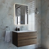 База под раковину Vincea  Luka 800 подвесная, 2 выкатных ящика soft-close, С.Oak