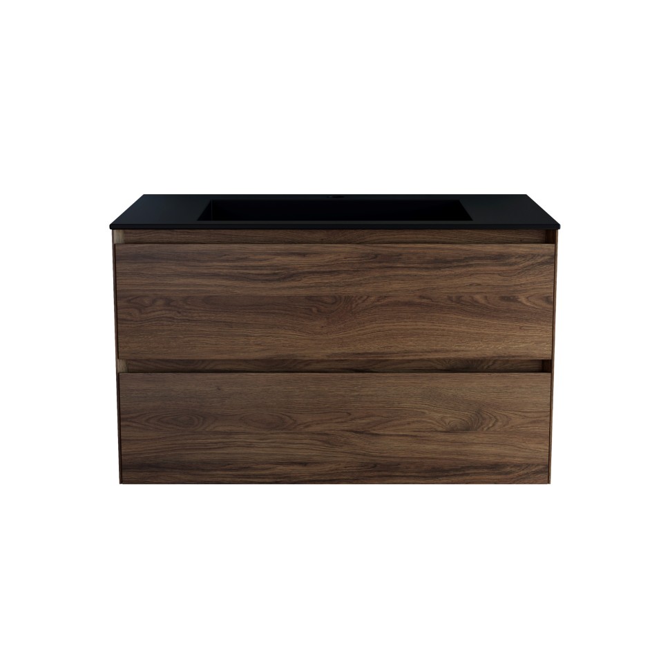 База под раковину Vincea  Luka 800 подвесная, 2 выкатных ящика soft-close, С.Oak