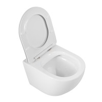 Унитаз подвесной безободковый с сиденьем BelBagno SFERA-R BB046CHR/SC
