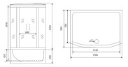 Timo Lux T-7750 душевая кабина 150*88*220