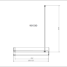 Душевая перегородка Walk-In HR VSW-4HR900CG, 900*2000, хром, стекло тонированное