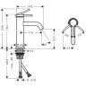 Смеситель Hansgrohe Tecturis S для раковины, 1 отверстие, без донного клапана, цвет: хром 73311000