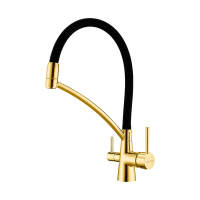 Смеситель для кухни SIEGEN, брашированное золото, Si213111-BG, Paulmark