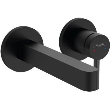 Смеситель Hansgrohe Finoris для раковины, встраиваемый, излив: 16.8 см., внешняя часть, цвет: черный матовый 76051670