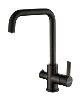Смеситель для кухни Logas, вороненая сталь, Lo213021-GM, Paulmark