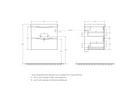 База под раковину подвесная BelBagno MARINO-CER-600-2C-SO-RG-P Rovere Grigio
