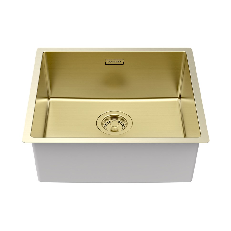 Мойка LASSAN 49 UNI, нерж. сталь, LA49-LG, светлое золото, 490х440мм, Paulmark