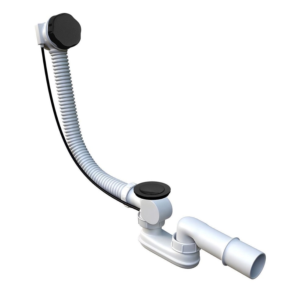 Слив-перелив, полуавтомат OTTIMO 60 см, Чёрный матовый