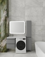 Тумба подвесная STYLE LINE "Даллас 110" Люкс Плюс серая под раковину ESTETUS Даллас 1100*480 левый