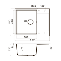 Кухонная мойка Omoikiri Daisen 65T-SA Tetogranit/бежевый