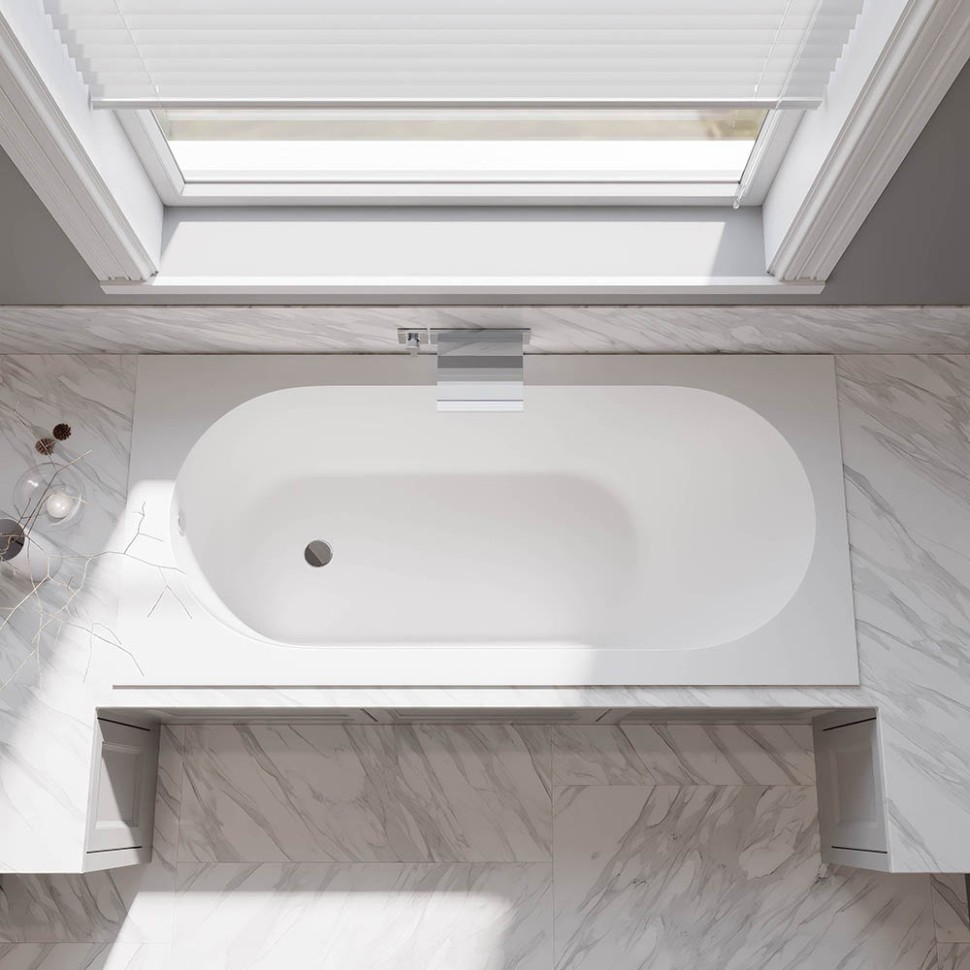 Ванна из искусственного камня STAMPO slim, 1700х750, белый, глянцевый