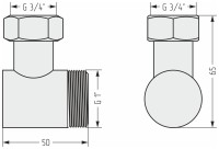 Уголок переходной (G 1" НР х G 3/4" НГ)