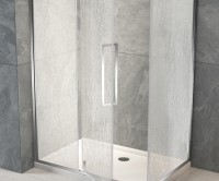 Душевой угол Veconi Rovigo RV-034R, 1200х800х1950 хром, стекло дождь