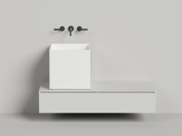 Раковина накладная ARMONIA SQUARE 03 450х450х450 S-Sense Глянцевое