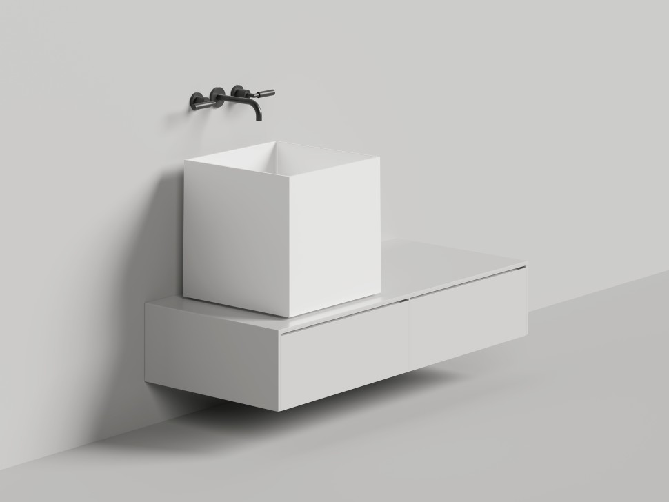 Раковина накладная ARMONIA SQUARE 03 450х450х450 S-Sense Глянцевое