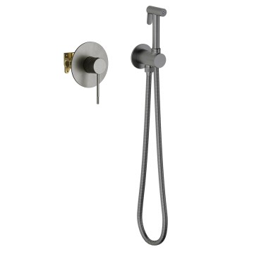 Смеситель встроенный с гигиеническим душем Timo Saona 2389/18SM черное золото