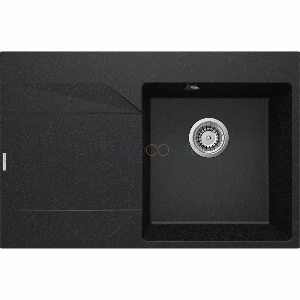 Гранитная мойка, 1-чаша с осушкой - левый