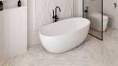 Ванна из искусственного камня ABBER Stein AS9624-1.5 белая матовая