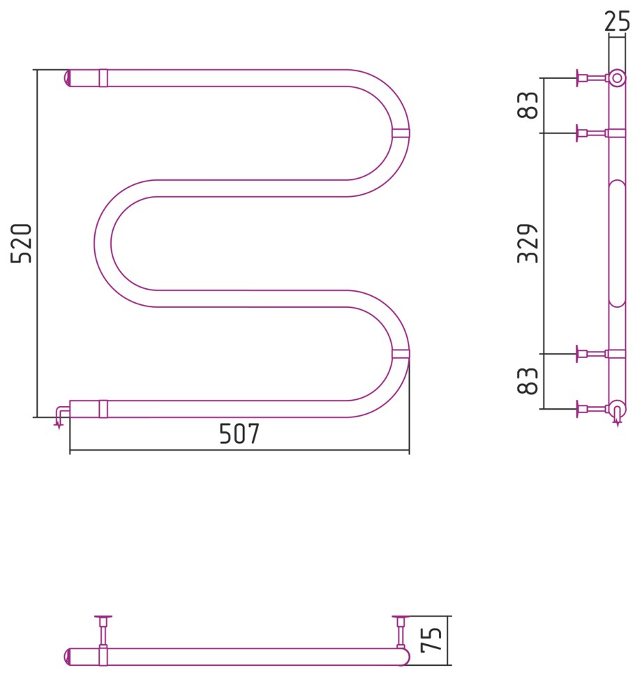 М-образный 500х500 (53 Вт)