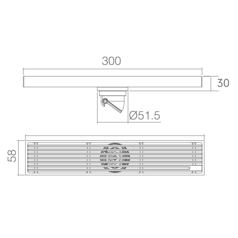 Душевой лоток ABBER AD79B300 хром