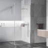Душевая перегородка Волк-Ин (Walk-In) VSW-1HP120FLBN, 1200*2000, брашированный никель, стекло рифленое