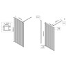 Душевая перегородка Волк-Ин (Walk-In) VSW-1HP120FLBN, 1200*2000, брашированный никель, стекло рифленое