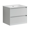 Тумба подвесная SANCOS Cento 590х450х500, c двумя ящиками оснащенными доводчиками,белый глянец, арт. CN60W