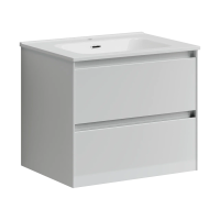 Тумба подвесная SANCOS Cento 590х450х500, c двумя ящиками оснащенными доводчиками,белый глянец, арт. CN60W