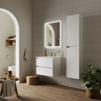 Тумба подвесная SANCOS Cento 590х450х500, c двумя ящиками оснащенными доводчиками,белый глянец, арт. CN60W