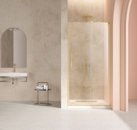 Душевая дверь Волк-Ин (Walk-In) VDS-4WSL120CLG-R, 1200, брашированное золото, стекло прозрачное, правая